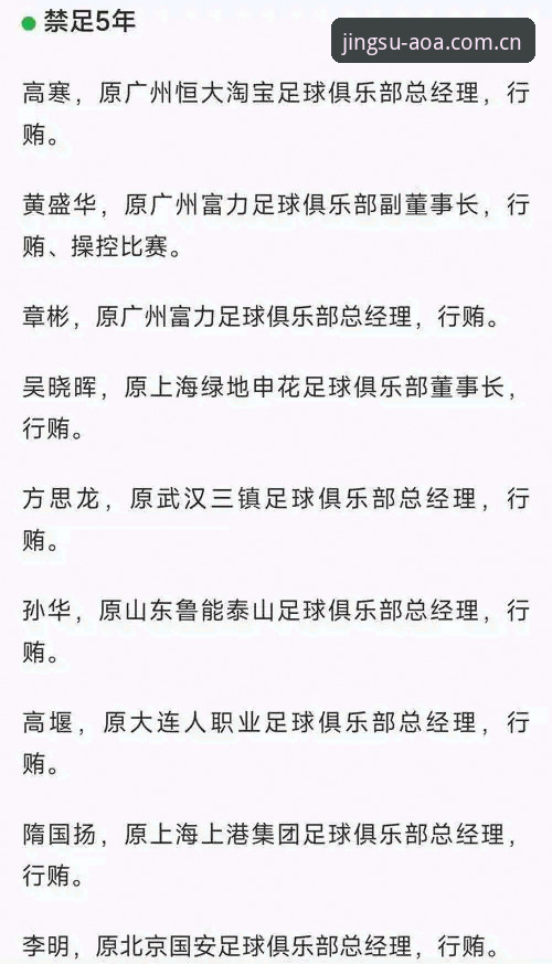 aoa体育最新活动安装教程 足协第三批禁足名单 vs 前两批:这次整顿力度有多大?
